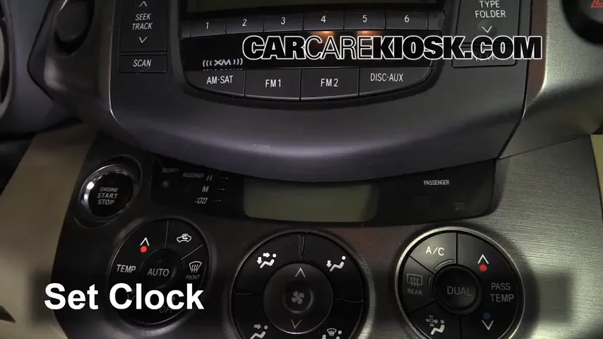 2010 Toyota RAV4 Limited 3.5L V6 Reloj Fijar hora de reloj